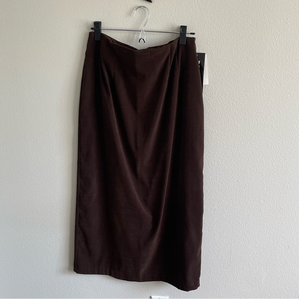 NWT Briggs Brown Women's Maxi Skirt Size 12
